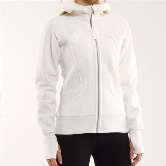 lululemon athletica Tops - Lululemon White Scuba Hoodie